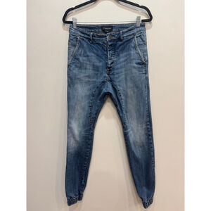 ZANEROBE Blue Denim Joggers Pants Waist 29 Men’s